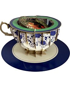3D Teacup Fox Popup Greeting Card