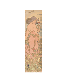 Alphonse Mucha Carnation Acrylic Magnetic Ruler