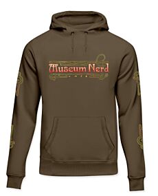 Museum Nerd Art Nouveau Olive Green Hoodie