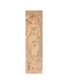 Alphonse Mucha Rose Acrylic Magnetic Ruler