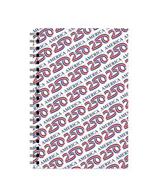 America250 Logo Pattern Spiral Notebook