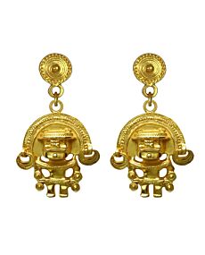 Anthropomorphic Figure Dangle Earrings