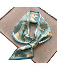 Aqua Fronds Loop Scarf