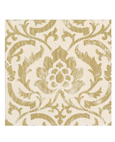 Baroque Paper Cocktail Napkins in Ivory
