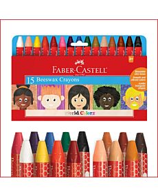 World Colors Beeswax Crayons - 15 Colors