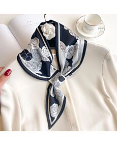 Black & White Bouquet Loop Scarf