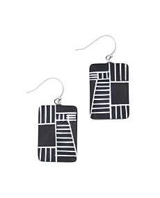 Geovibe Black Drop Earrings