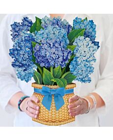 Nantucket Hydrangeas Pop-Up Flower Bouquet Card