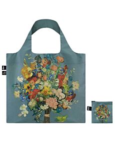 Vincent van Gogh Flower Pattern Blue Tote Bag