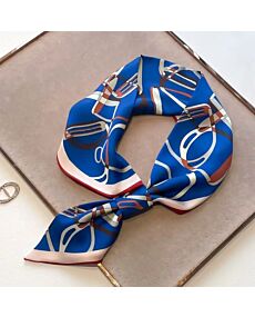 Blue Stirrup Loop Scarf