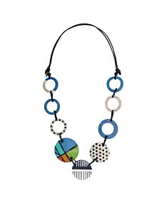Bree Blue Link Necklace