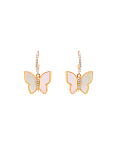 Butterfly Mother of Pearl Drop Earrings