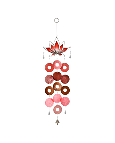 Capiz Lotus Red Chime