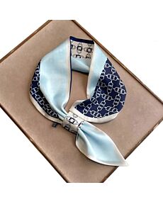 Chains Loop Scarf - Aqua & Blue