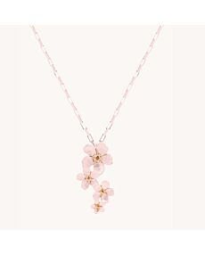 Cherry Blossom Silver Necklace