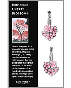 Hiroshige Cherry Blossoms Earrings