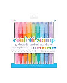 Confetti Stamp Double-Ended Markers