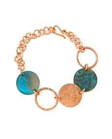Copper Viridian Disc Bracelet