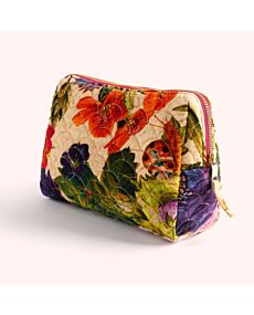 Posy Quilted Cream Toiletry Bag