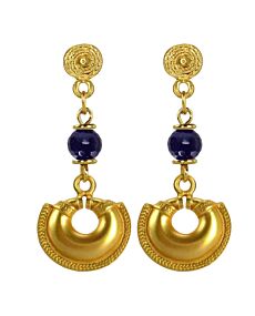 Crescent and Amehtyst Earrings