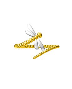 Dragonfly Dual Tone Adjustable Ring