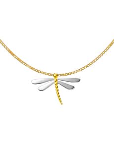 Dragonfly Dual Tone Necklace