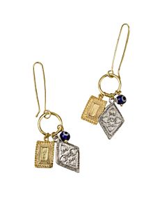 Drishti Evil Eye Dangle Drop Charm Earrings