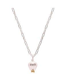 Elegant Silver Tulip Necklace