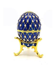 Fabergé Egg with Necklace Inside - Blue