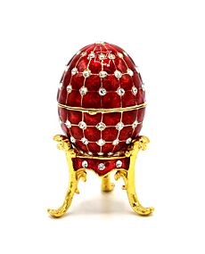 Fabergé Egg with Necklace Inside - Red