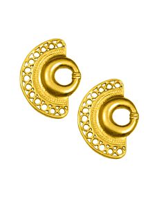Fan with Braids Drop Earrings