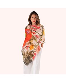 Fine Flowers Cream Scarf