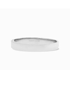 Flat Hinge Silver Bangle