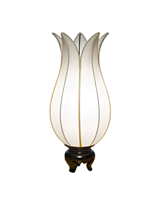 Flowering Lotus White Table Lamp