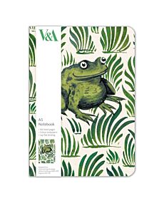 William de Morgan Stork and Frog Tile A5 Notebook