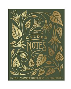 Gilded Notes: 16 Foil-Stamped Notecards with Envelopes