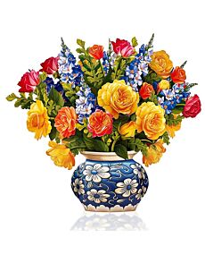 Grande Sorbet Roses Pop-Up Flower Bouquet