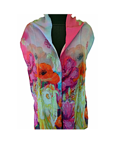 Nina J Happy Flower Spirits Silk Scarf