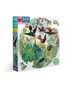 Hummingbirds 500 Piece Round Puzzle