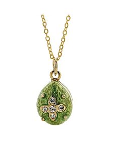 Imperial Peridot Star Egg Pendant Necklace