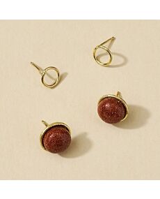 Indali Goldstone Stud Earrings