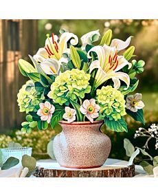 Ivory & Sage Pop-Up Flower Bouquet