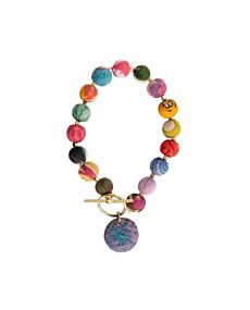 Kantha Threadburst Toggle Bracelet