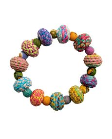 Kantha Threaded Bauble Bracelet