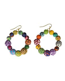 Kantha Threaded Hoops