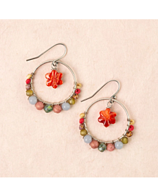 Anne Vaughan Leilani Chalcedony Hoop Earrings