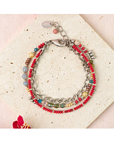 Anne Vaughan Leilani Czech Glass Multistrand Bracelet