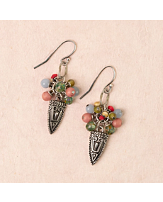 Anne Vaughan Leilani Czech Glass Cluster Earrings