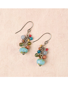 Anne Vaughan Leilani Czech Glass Cluster Earrings