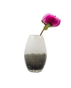Ligne Glass Egg Black and White Modern Flower Vase